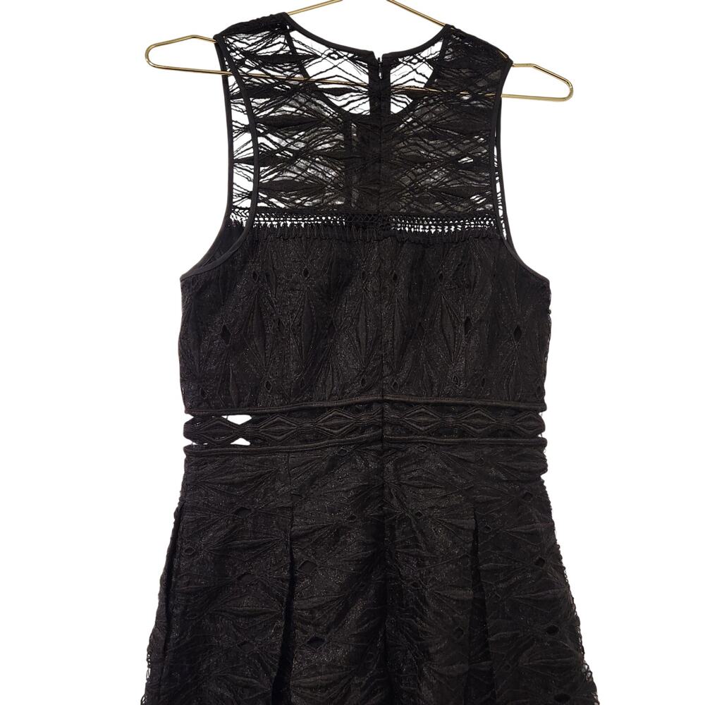 Jonathan Simkhai black pleated crochet midi dress size 6 - Picture 6 of 9